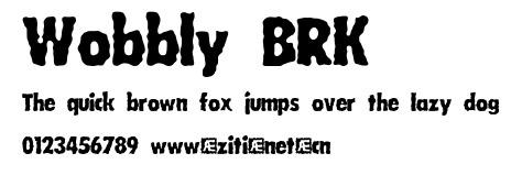 Wobbly BRK.ttf字體轉換器圖片