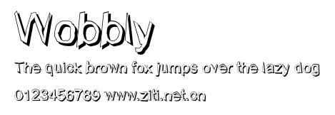 Wobbly.ttf字體轉換器圖片