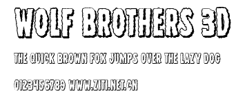 Wolf Brothers 3D.ttf字體轉換器圖片