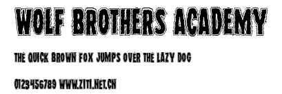Wolf Brothers Academy.ttf字體轉換器圖片
