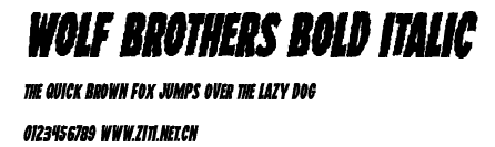 Wolf Brothers Bold Italic.ttf字體轉換器圖片