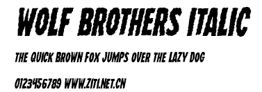 Wolf Brothers Italic.ttf字體轉換器圖片