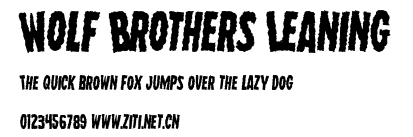 Wolf Brothers Leaning.ttf字體轉換器圖片