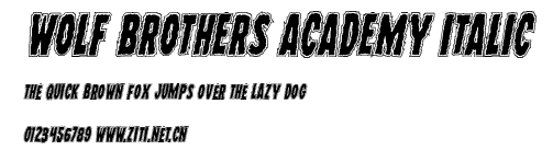 Wolf Brothers Academy Italic.ttf字體轉換器圖片