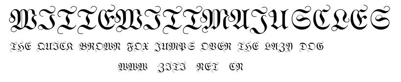 WittewittMajuscles.ttf字體轉換器圖片