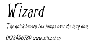 Wizard.ttf字體轉換器圖片