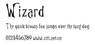 Wizard.ttf字體轉換器圖片
