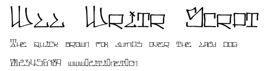 Wll Writr Scrpt.ttf字體轉換器圖片