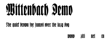 Wittenbach Demo.ttf字體轉換器圖片