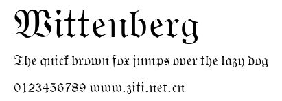 Wittenberg.ttf字體轉換器圖片