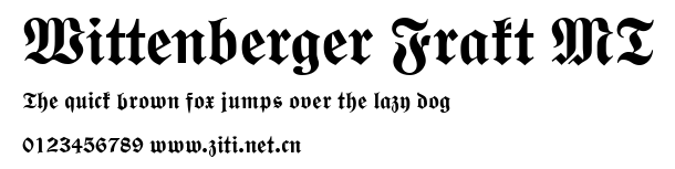 Wittenberger Frakt MT.ttf字體轉換器圖片