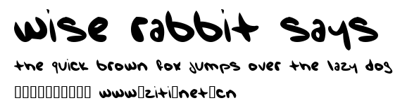 Wise Rabbit Says.ttf字體轉換器圖片