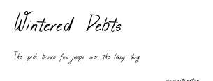 Wintered Debts.otf字體轉換器圖片
