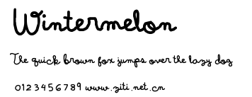 Wintermelon.otf字體轉換器圖片
