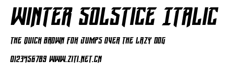 Winter Solstice Italic.ttf字體轉換器圖片