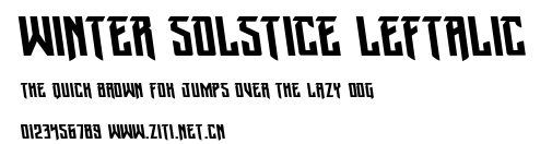 Winter Solstice Leftalic.ttf字體轉換器圖片