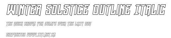 Winter Solstice Outline Italic.ttf字體轉換器圖片