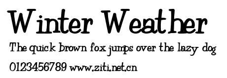 Winter Weather.ttf字體轉換器圖片