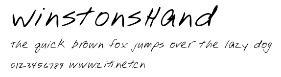 WinstonsHand.ttf字體轉換器圖片