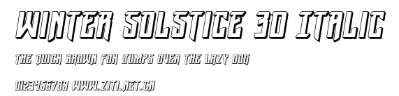 Winter Solstice 3D Italic.ttf字體轉換器圖片