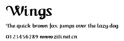 Wings.ttf字體轉換器圖片
