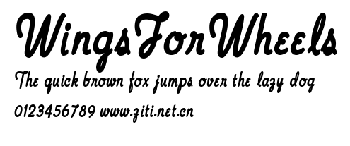 WingsForWheels.ttf字體轉換器圖片