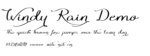 Windy Rain Demo.ttf字體轉換器圖片