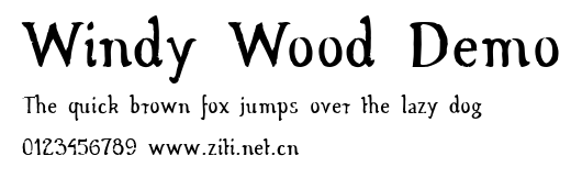 Windy Wood Demo.ttf字體轉換器圖片