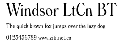 Windsor LtCn BT.ttf字體轉換器圖片