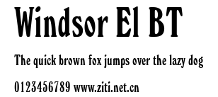 Windsor El BT.ttf字體轉換器圖片