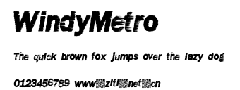 WindyMetro.ttf字體轉換器圖片