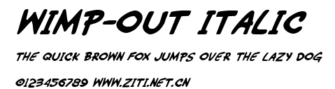 Wimp-Out Italic.ttf字體轉換器圖片