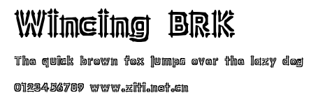 Wincing BRK.ttf字體轉換器圖片