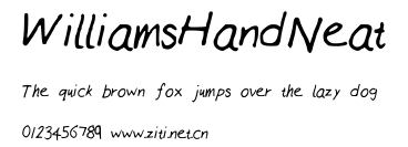WilliamsHandNeat.ttf字體轉換器圖片