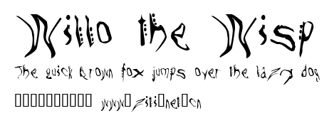 Willo the Wisp.ttf字體轉換器圖片