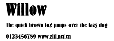 Willow.ttf字體轉換器圖片