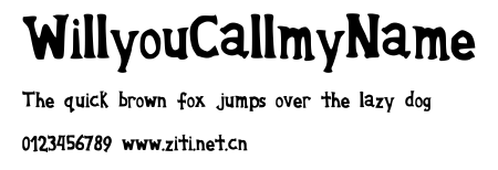 WillyouCallmyName.ttf字體轉換器圖片