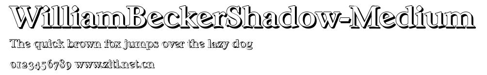 WilliamBeckerShadow-Medium.ttf字體轉換器圖片