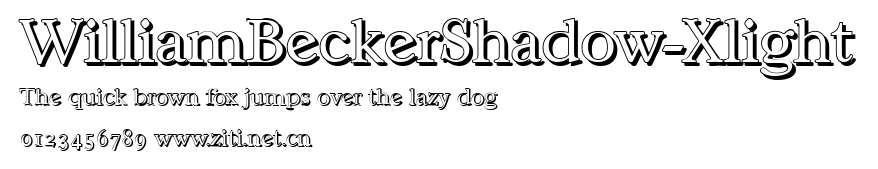 WilliamBeckerShadow-Xlight.ttf字體轉換器圖片