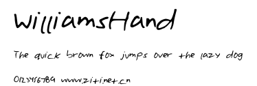 WilliamsHand.ttf字體轉換器圖片