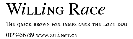 Willing Race.ttf字體轉換器圖片