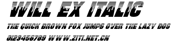 Will Ex Italic.ttf字體轉換器圖片