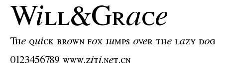 Will&Grace.ttf字體轉換器圖片