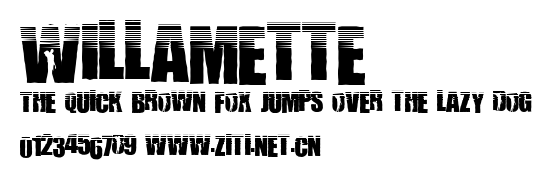 Willamette.ttf字體轉換器圖片