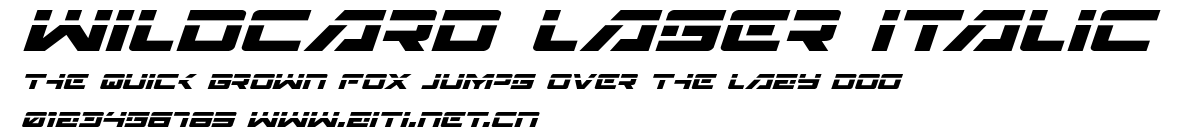 Wildcard Laser Italic.ttf字體轉換器圖片