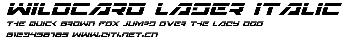 Wildcard Laser Italic.ttf字體轉換器圖片