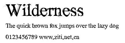 Wilderness.ttf字體轉換器圖片
