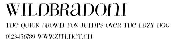 WildBradoni.ttf字體轉換器圖片