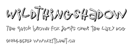 WildThingShadow.ttf字體轉換器圖片
