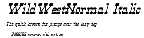 WildWest-Normal Italic.ttf字體轉換器圖片